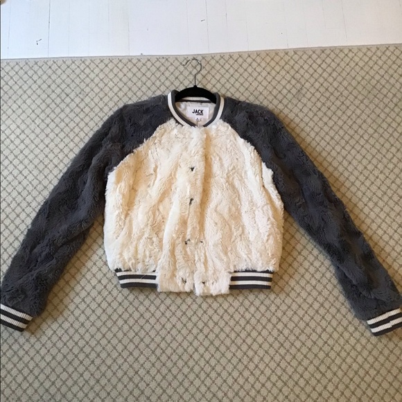 Jack by BB Dakota Jackets & Blazers - Faux fur varsity jacket